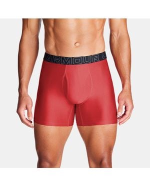 Under Armour Ua Performance Tech 6" 3-pack Boxerjock - Red