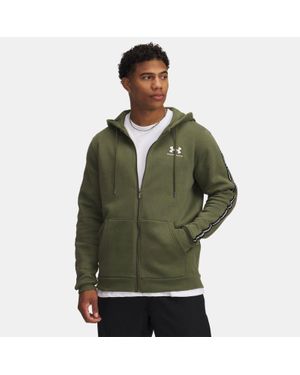 Under Armour Icon Fleece Taping Full-Zip Marine Od - Green