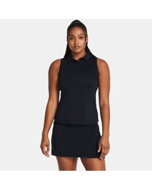 Under Armour Polo Senza Maniche Playoff Da Donna Halo Grigio - Nero