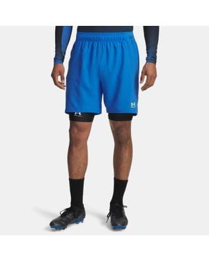 Under Armour Challenger Pro Shorts Atlantis High Vis - Blue