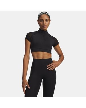 Under Armour Vanish Elite Crop Short Sleeve Ultimate Metallic - Black