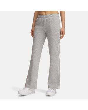 Under Armour Rival Fleece Piped Hose Für Damen Mod Light Heather Weiß - Grau