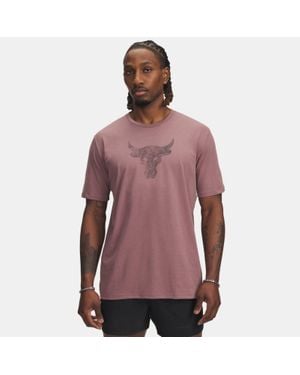 Under Armour Maglia A Maniche Corte Project Rock Payoff Graphic Da Uomo Mist Nero - Viola