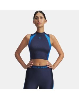 Under Armour Heatgear Rib Tank Washed Atlantis Atlantis - Blue