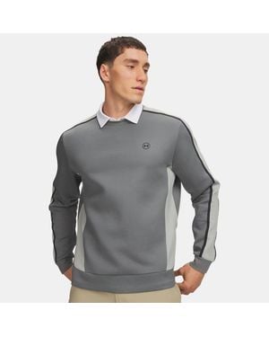 Under Armour Felpa Drive Midlayer Crew Da Uomo Clay Titanium Anthracite - Grigio