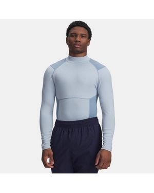 Under Armour Coldgear Neolast Compression Mock Long Sleeve Fog Wind Reflective - Blue