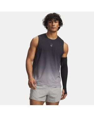 Under Armour Halo Run Tank Anthracite Reflective - Blue