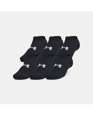 Under Armour Adult Training Cotton No Show Socks 3 Pack, - Blue