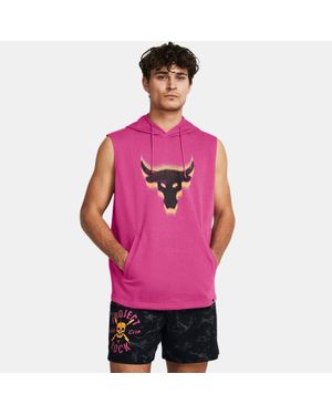 Under Armour Project Rock Sleeveless Hoodie Cotton Polyester in Black for Men Lyst UK