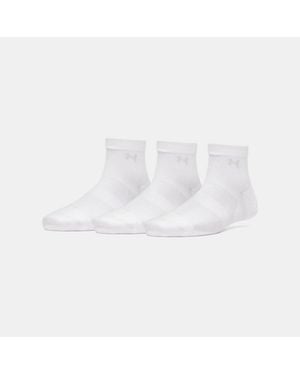 Under Armour Ua Vanish 3-pack Quarter Socks - White