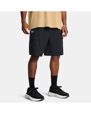 Under Armour Pantalón Corto Vibe Woven Cargo Para Hombre Blanco - Negro