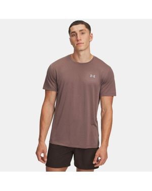 Under Armour Trail Run Short Sleeve Sierra Taupe Reflective - Brown