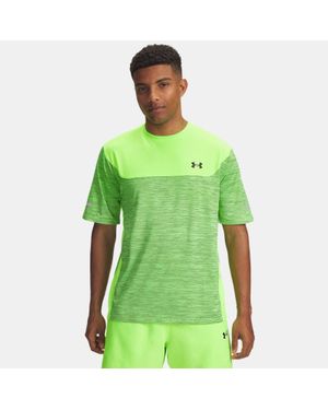 Under Armour Tech Utility Kurzarm-Oberteil Für Herren Hyper Schwarz - Grün