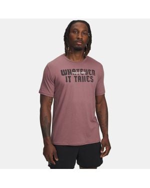 Under Armour Project Rock Short Sleeve Mist - Purple