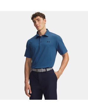 Under Armour Playoff 3.0 Stripe Polo Midnight Aegean - Red