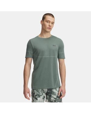 Under Armour Camiseta De Manga Corta Vanish Elite Seamless Para Hombre Silica Iridescent - Verde