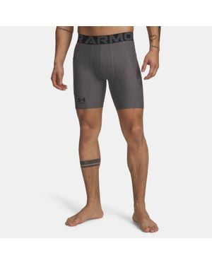 Under Armour Heatgear 6" Compression Shorts Carbon Heather - Blue