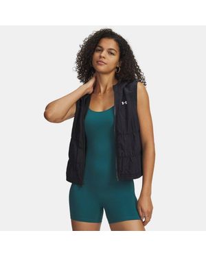 Under Armour Rival Woven Ruched Vest - Blue