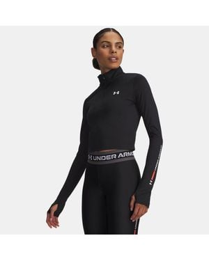 Under Armour Parte De Arriba Con Media Cremallera Tech Branded Para Mujer Venom Rojo Blanco - Negro