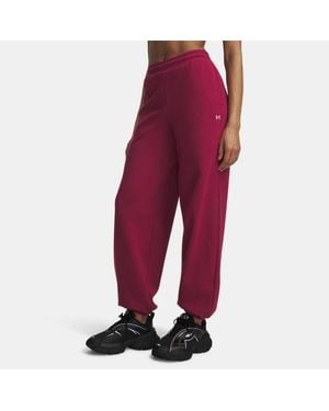 Under Armour Icon Fleece Gym Lange Broek Voor Claret Wit - Rood