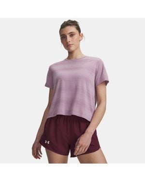 Under Armour Ua Velociti Short Sleeve - Purple