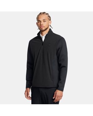 Under Armour Drive Pro Storm Hybrid Mit ½-Zip Für Herren Anthracite Schwarz Metallisch Silber - Blau