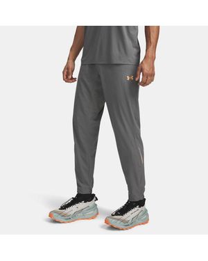 Under Armour Explor Trail Run Herenbroek Clay Groente Oranje Bloc - Grijs