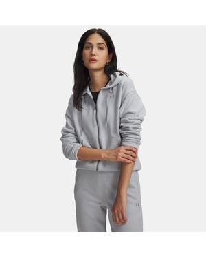 Under Armour Icon Heavyweight Terry Full Zip Mod Light Heather Mod - Grey