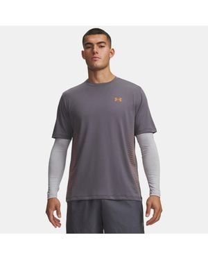 Under Armour Tech Play Short Sleeve Castlerock Outrageous Outrageous - Blue