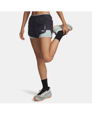 Under Armour Explor Trail Ultra Lined Shorts Anthracite Enamel - Blue