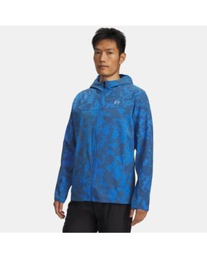 Under Armour Chaqueta Velociti Pro Storm Para Hombre Atlantis Washed Marino Reflectante - Azul