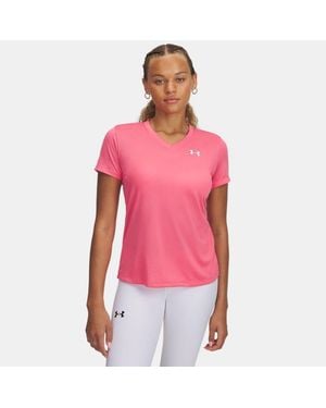 Under Armour Tech V-Neck Short Sleeve Super - Pink