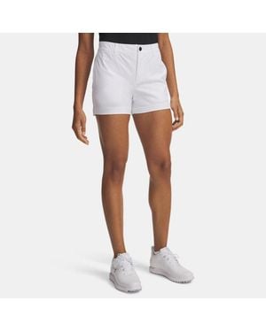 Under Armour Pantalón Corto De 9 Cm (3,5" Drive Para Mujer - Blanco
