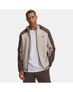 Under Armour Unstoppable Fleece Full Zip Highland Buff Peppercorn - Brown
