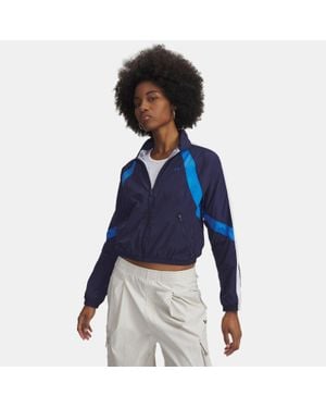 Under Armour Icon Crinkle
Jacke Für Damen Washed Blaue Marine Weiß Atlantis
