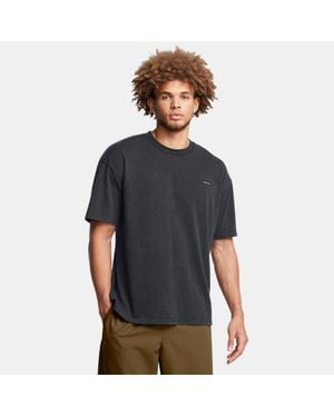 Under Armour Ua Heavyweight Logo Wash Oversized Short Sleeve - Blue