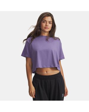 Under Armour Rival Boxy T-Shirt Luxe - Purple