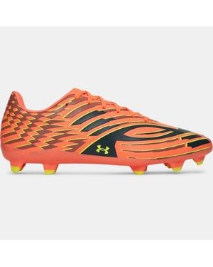 Under Armour Shadow Select 4 Fg Soccer Cleats Electric Tangerine Arden High Vis - Red