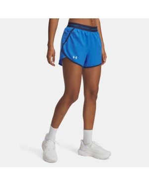 Under Armour Fly By 3' Shorts Atlantis Washed Reflective - Blue