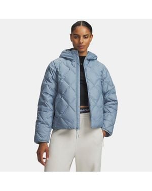 Under Armour Damesjack Legend Down Blauw Wind Blauw Fog