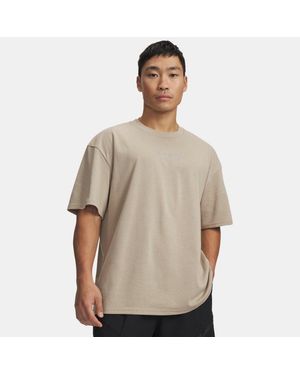 Under Armour Unstoppable+ Heavyweight Short Sleeve City Khaki Reflective - Natural