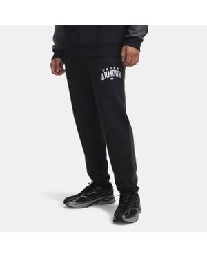 Under Armour Rival Fleece Colourblock Trousers Castlerock - Black