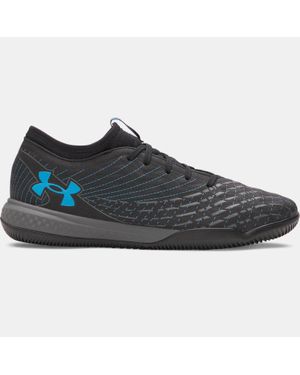 Under Armour Uniseks Voetbalschoenen Magnetico Select 5 Indoor Zwart Castlerock Blauw Atlantis