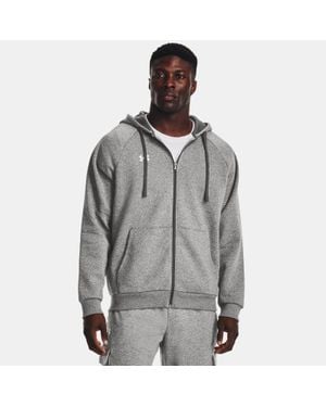 Under Armour Rival Cotton Blend Fleece Full Zip Hoodie - Grey
