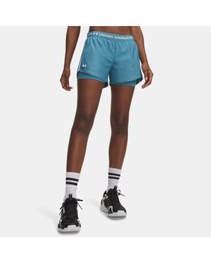 Under Armour Tech Play Up 2-In-1 Damesshorts Boundless Blauw Boundless Blauw Wit