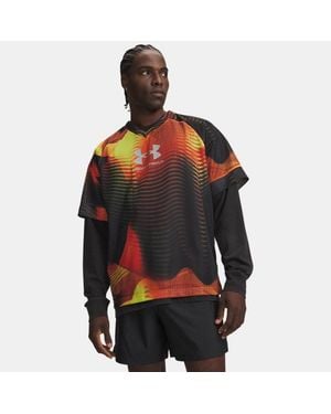 Under Armour Icon Mesh Short Sleeve Jersey Flash Light Dark Reflective - Red