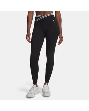 Under Armour Leggings Motion Sport Tape Da Donna Ultimate Castlerock Bianco - Nero