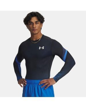 Under Armour Heatgear Sublimated Crew Long Sleeve Atlantis - Blue