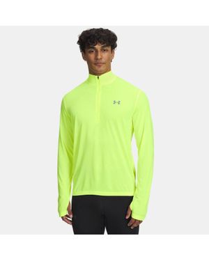 Under Armour Launch Shirt Mit ¼ Zip Für Herren High Vis Reflektierend - Grün
