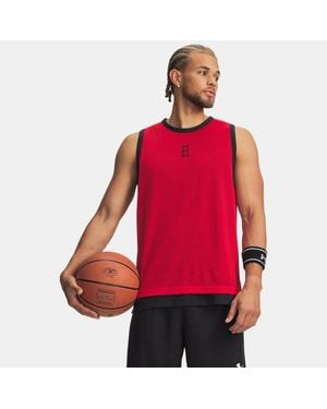 Under Armour Hoops 695 Tanktop Voor Rood Zwart